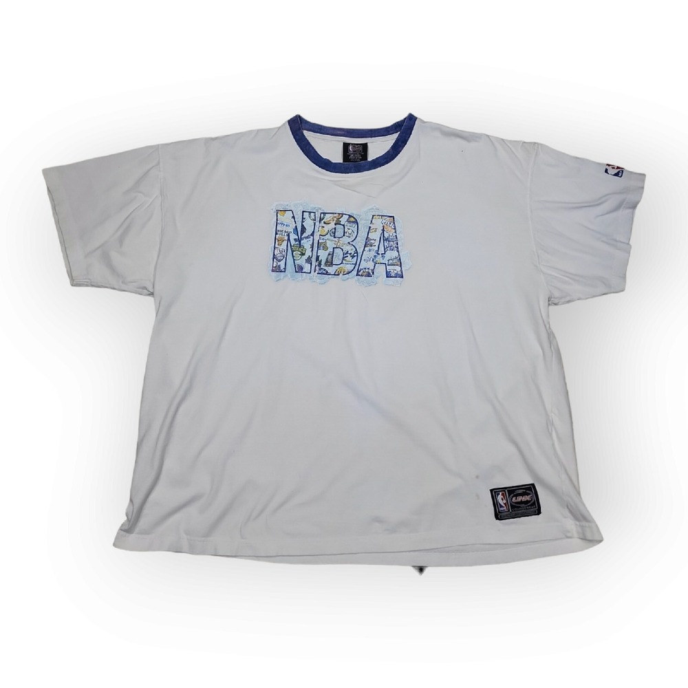 Vintage NBA Shirt Adult Large White NBA Basketball UNK‎ Athletic Mens Size XXL